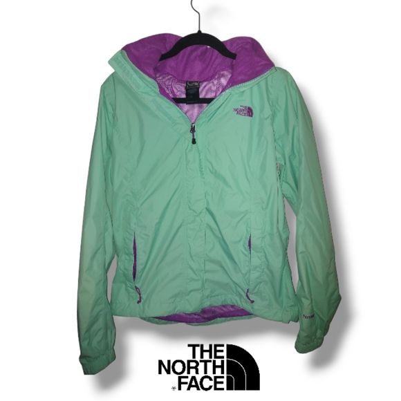 The North Face Jackets & Blazers - The North Face Green/Purple Hyvent Jacket